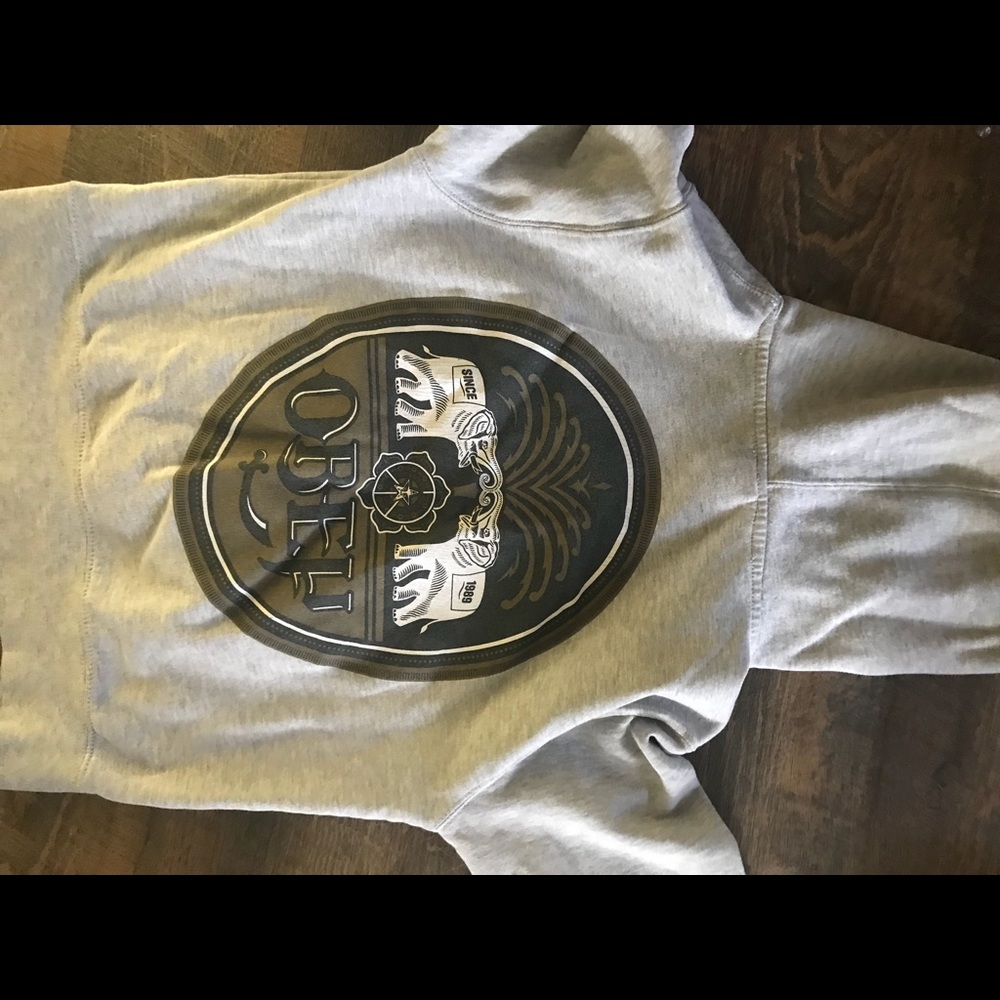 Obey elephant back grey hoodie